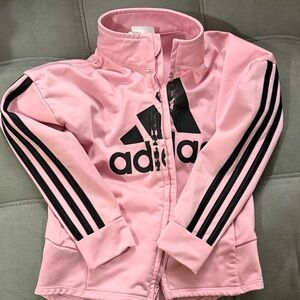 Adidas Kids Pink Rashguard with Black Accents